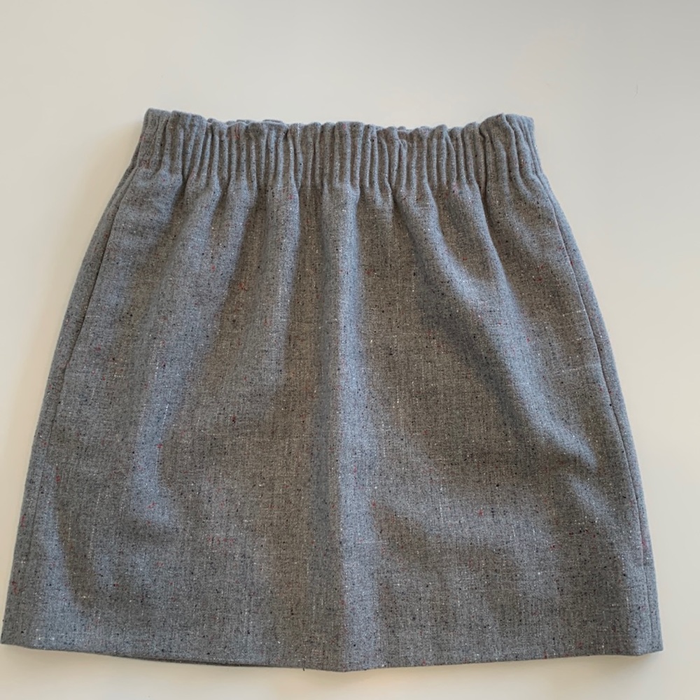J. Crew Gray Lined 52% Wool Grey Skirt w/Pockets, 2, NWT
